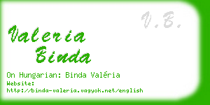 valeria binda business card
